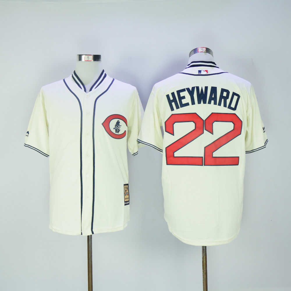 Men Chicago Cubs #22 Heyward Cream Throwback 1929 MLB Jerseys